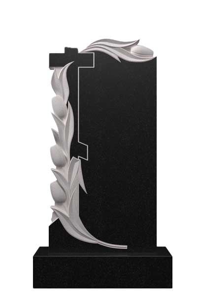 Вертикальный гранитный памятник с крестом Ц-1