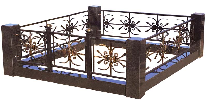 Цоколь с оградой комплекс Снежинка ЦО-7