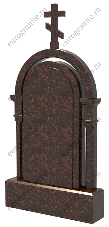 Православный памятник с аркой в виде часовни с крестом PA-3