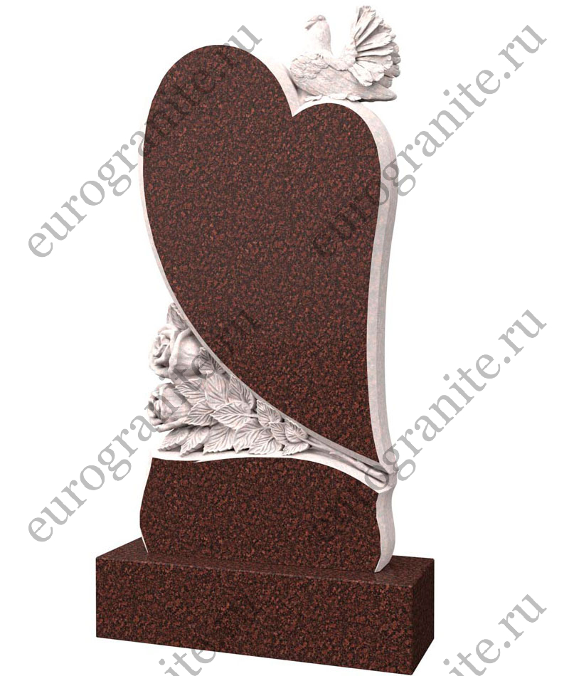 Памятник с голубем на сердце PG-13