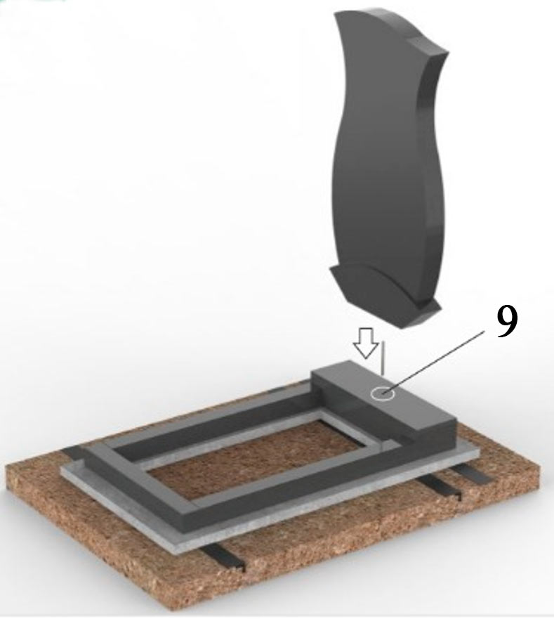 Монтаж штока в подставку (тумбу)