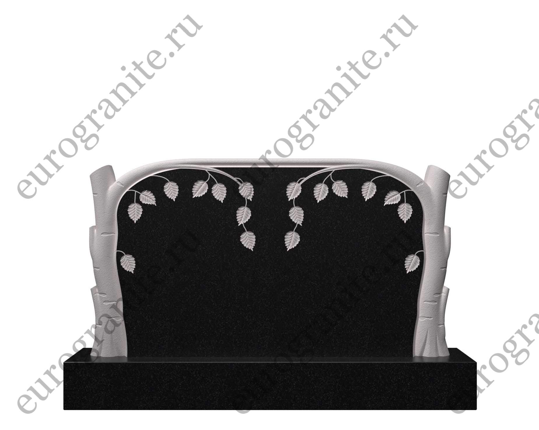 Горизонтальный памятник из гранита Памятник «Берёзовая арка»  ДГ-6