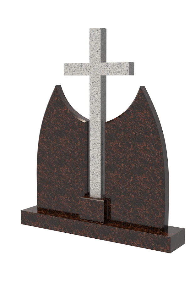 Комбинированный памятник чаша с крестом SP-33