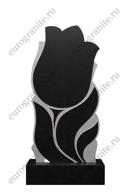Вертикальный памятник из гранита в виде тюльпана Ц-128