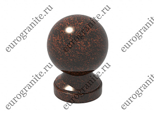 Шар из гранита на могилу на высокой ножке