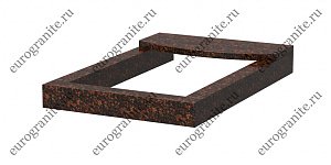 Цветник на могилу П-образный с накладкой Ц-7