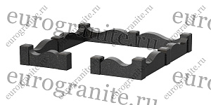 Цоколь на могилу из гранита прямоугольный фигруный C-7