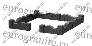 Цоколь на могилу из гранита прямоугольный фигруный C-7