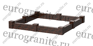 Цоколь на могилу из гранита прямоугольный замкнутый C-10