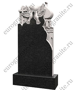 Памятник с двумя голубями и крестом PG-2