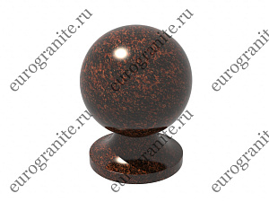 Шар из гранита на могилу на гладкой ножке