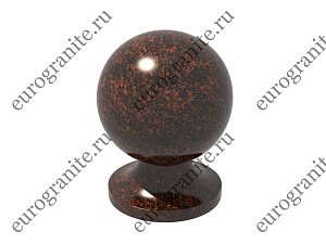 Шар из гранита на могилу на гладкой ножке