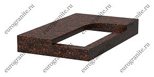 Цветник на могилу с плитой со срезом Ц-5