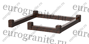 Цоколь на могилу из гранита прямоугольный с боковым входом  C-1