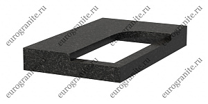 Цветник на могилу с плитой со срезом Ц-5