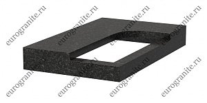 Цветник на могилу с плитой со срезом Ц-5