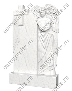 Памятник с ангелом и крестом AG-18