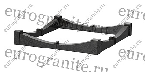 Цоколь на могилу из гранита прямоугольный замкнутый C-6