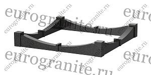 Цоколь на могилу из гранита прямоугольный замкнутый C-6