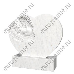 Детский памятник ангел в сердце AG-14