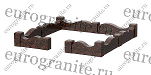 Цоколь на могилу из гранита прямоугольный фигруный C-7