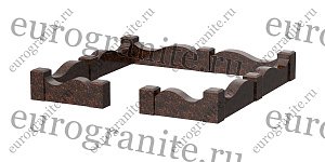 Цоколь на могилу из гранита прямоугольный фигруный C-7