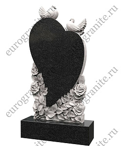 Памятник с голубями на сердце PG-10