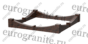 Цоколь на могилу из гранита прямоугольный замкнутый C-6
