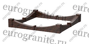 Цоколь на могилу из гранита прямоугольный замкнутый C-6