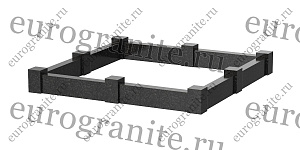 Цоколь на могилу из гранита прямоугольный замкнутый C-10