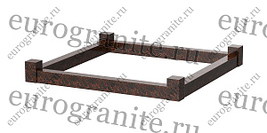 Цоколь на могилу из гранита  прямоугольный C-3