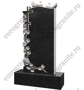 Памятник с голубями и крестом из гранита PG-12