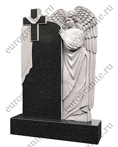 Памятник с ангелом и крестом AG-18