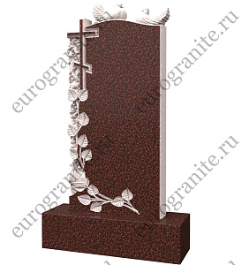 Памятник с голубями и крестом из гранита PG-12