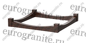 Цоколь на могилу из гранита прямоугольный замкнутый C-2