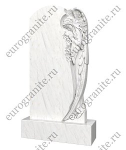 Детский памятник со скорбящим ангелом и цветами AG-4