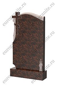 Памятник с крестом и свечой В-20