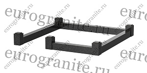 Цоколь на могилу из гранита прямоугольный с боковым входом  C-1