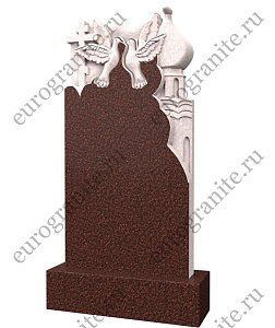 Памятник с двумя голубями и крестом PG-2