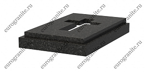 Цветник на могилу с вырезанным крестом Ц-9