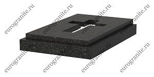 Цветник на могилу с вырезанным крестом Ц-9