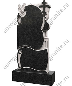 Памятник с голубем и часовней из гранита PG-3