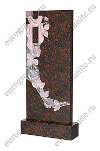 Памятник с розами и крестом с плащаницей ST-123