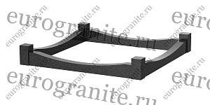 Цоколь на могилу из гранита прямоугольный замкнутый C-2