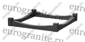 Цоколь на могилу из гранита прямоугольный замкнутый C-2