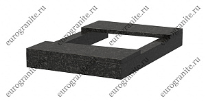 Цветник на могилу П-образный с двумя накладками Ц-8