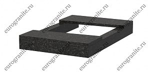 Цветник на могилу П-образный с двумя накладками Ц-8