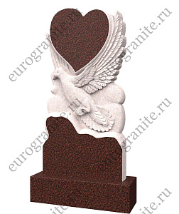 Памятник с голубем и сердцем PG-1