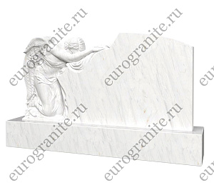 Горизонтальный памятник со скорбящим ангелом AG-10