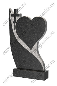 Памятник с крестом и сердцем ST-200
